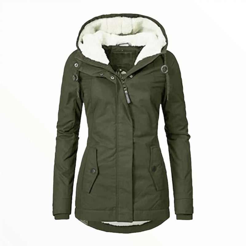 Parka femme militaire avec fourrure